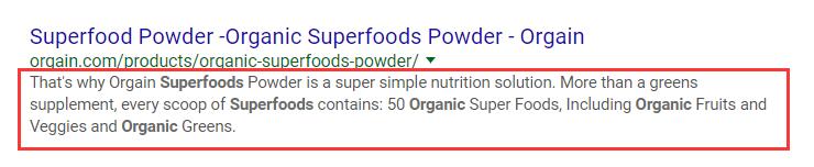 serp meta description