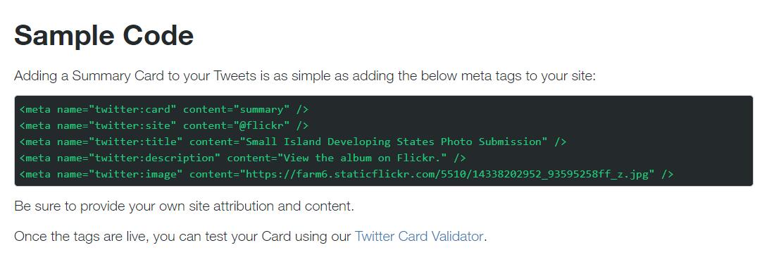twitter card